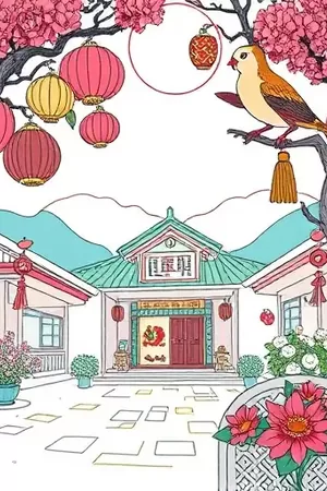《在便利店等一场雨》封面，便利店门口台阶上落着雨滴与一把伞