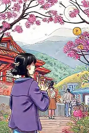 《逆光走廊》封面，教学楼长廊尽头被午后阳光拉长的两个人影